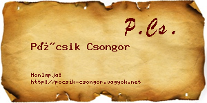Pócsik Csongor névjegykártya