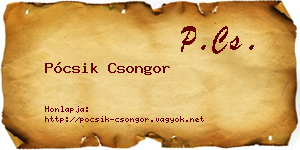 Pócsik Csongor névjegykártya