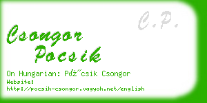 csongor pocsik business card